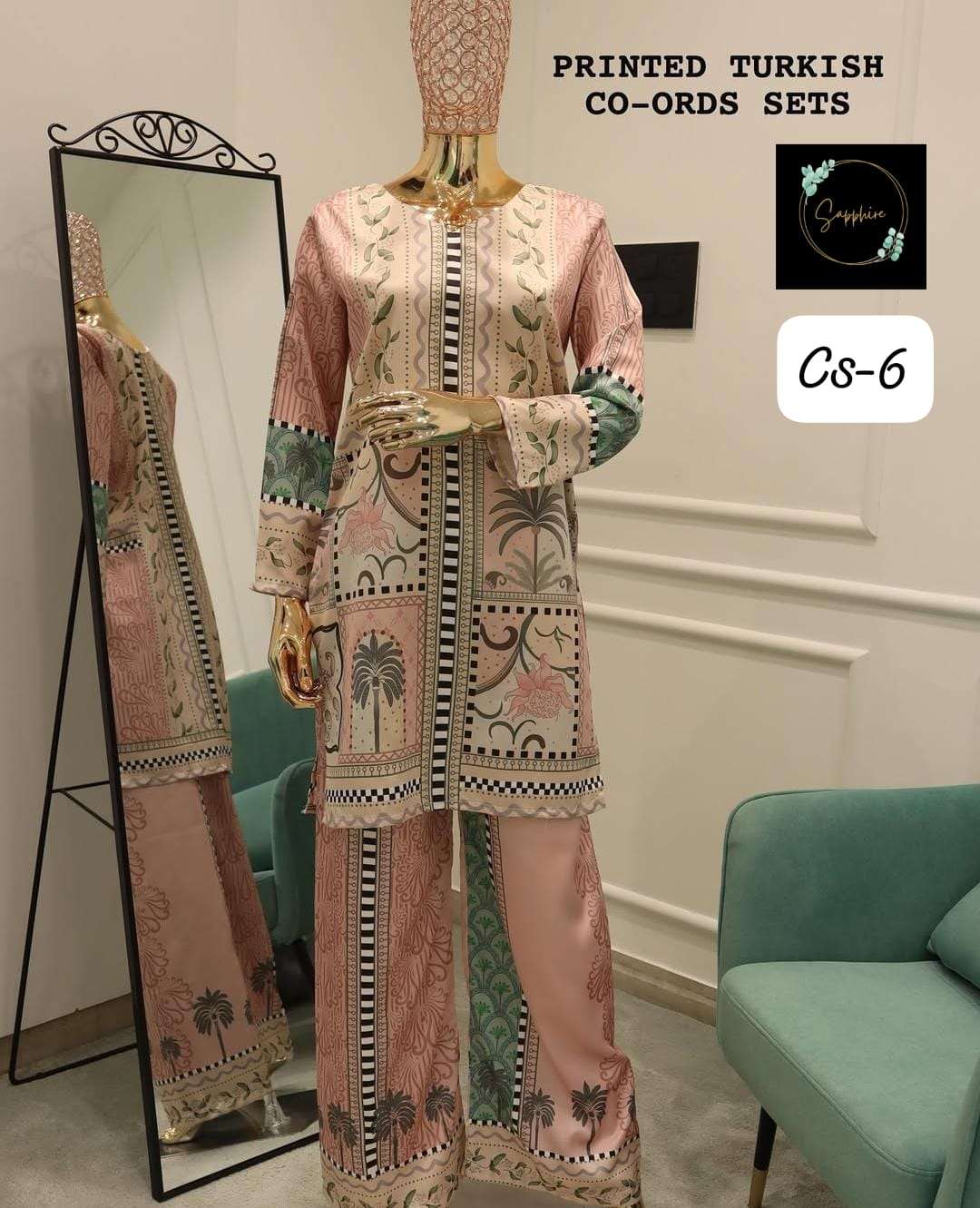SAPPHIRE CO-ORD SET VOL-6 PURE SATIN PRINTED CO-ORD SET-00272