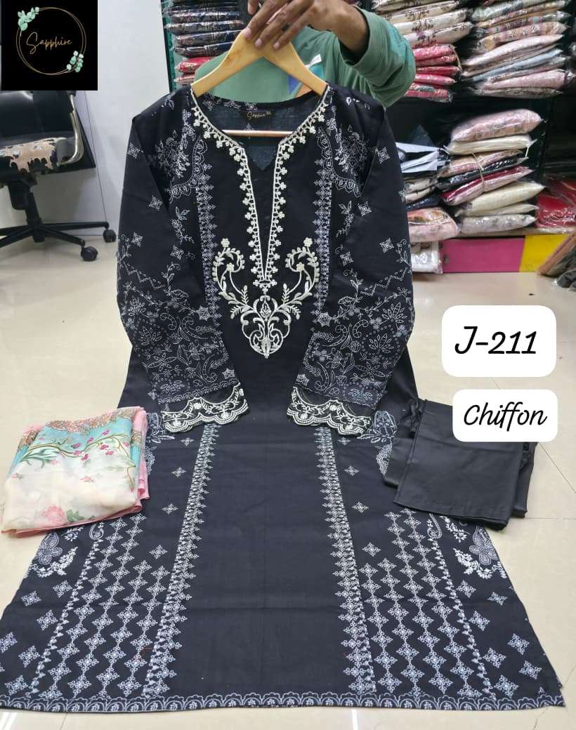 SAPPHIRE JAZMIN VOL-211 PURE LAWN COTTON PRINTED DRESSES-00272