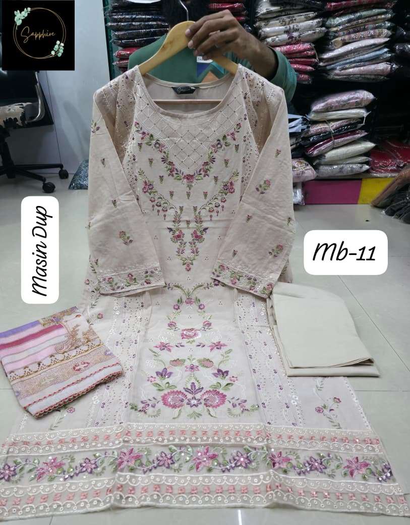 SAPPHIRE MARIAB-11 PURE COTTON EMBROIDERY DRESSES-00272