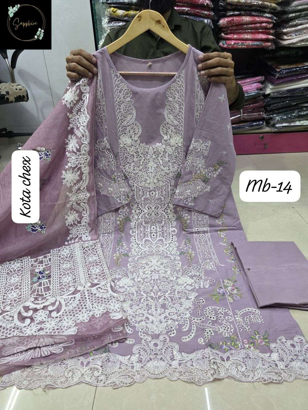 SAPPHIRE MARIAB-14 PURE LAWN COTTON EMBROIDERY DRESSES-00272