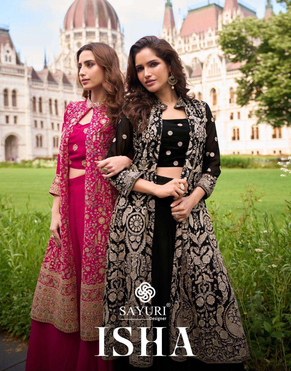 SAYURI ISHA PURE GEORGETTE EMBROIDERY DRESSES-00028