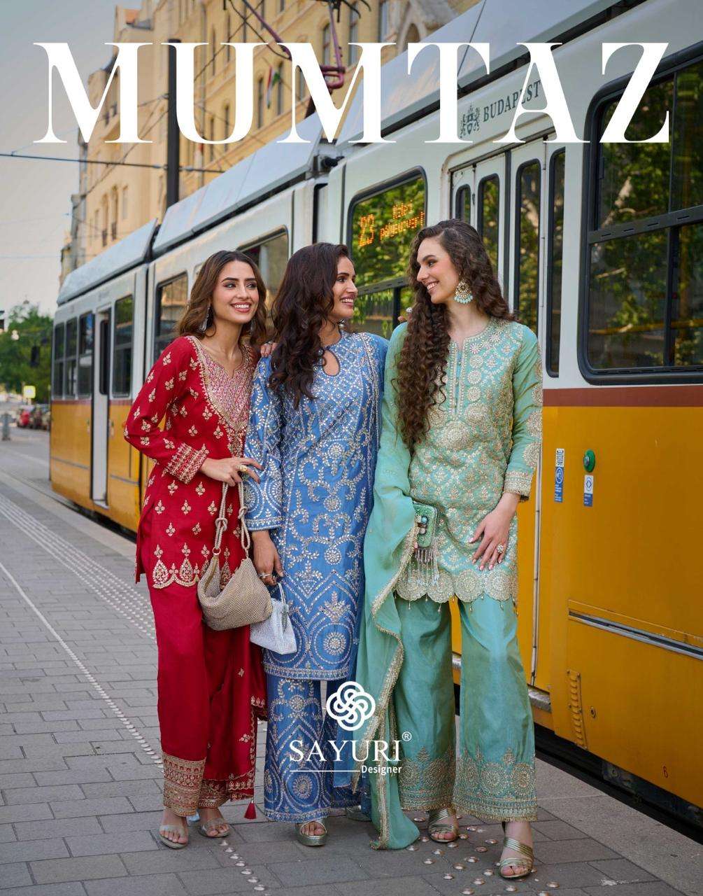 SAYURI MUMTAZ PURE SILK EMBROIDERY DRESSES-00028