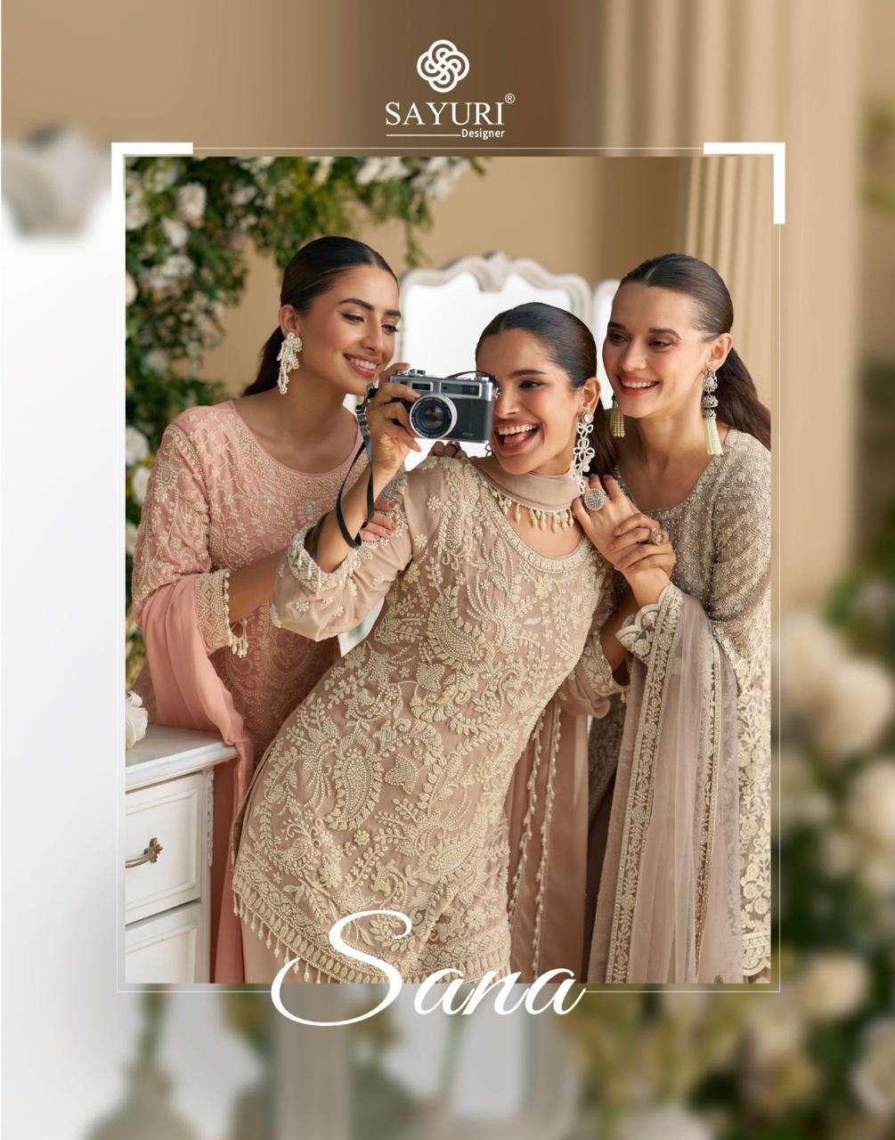SAYURI SANA PURE GEORGETTE AND NET EMBROIDERY DRESSES-00028