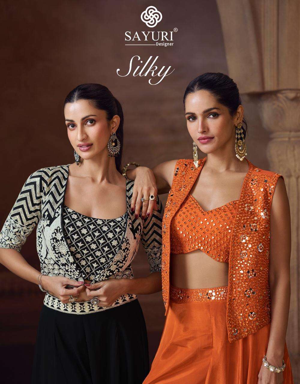 SAYURI SILKY PURE CHINON SILK EMBRODIERY DRESSES-00028