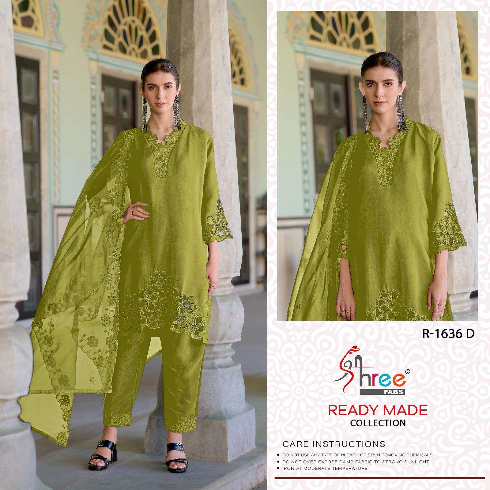 SHREE FAB R-1636 PURE ROMAN SILK PAKISTANI DRESSES-00011