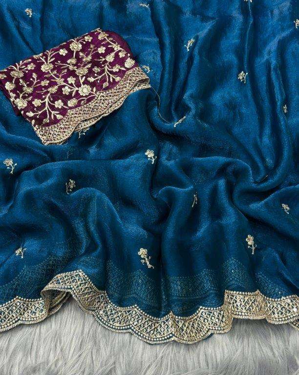 SILK SADRI BY ASLIWHOLESALE DESIGNER PURE SILK SEQUENCE SAREES-00256