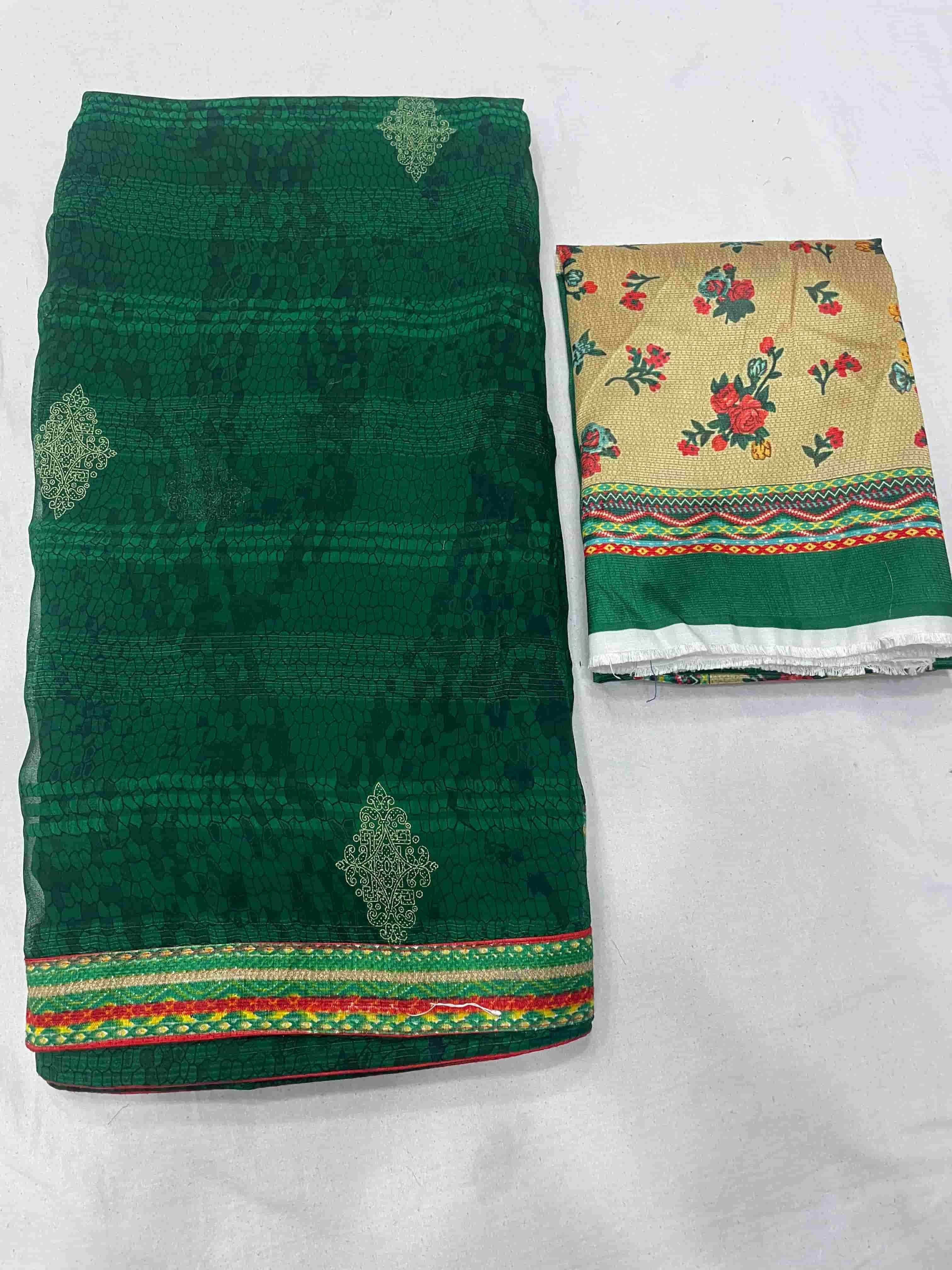 SONALI BY ASLIWHOLESALE DESIGNER PURE FAUX GEORGETTE EMBROIDERY PRINTED SAREES-00090