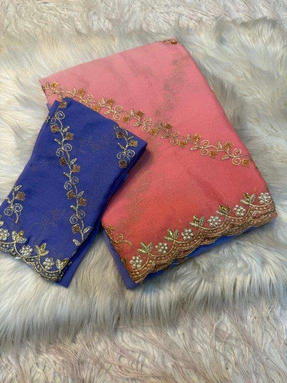STAR LEHARIYA BY ASLIWHOLESALE DESIGNER PURE GEORGETTE SAREES-00256