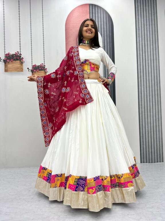 TAPI-266 BY ASLIWHOLESALE DESIGNER PURE COTTON LEHENGAS-00185