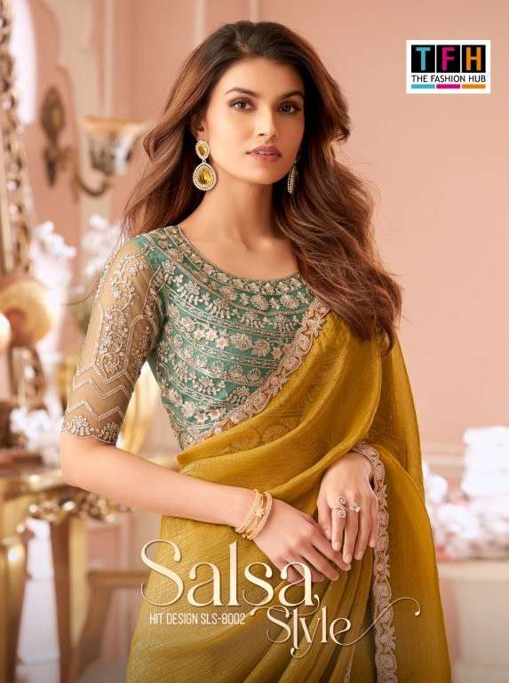 TFH SALSA STYLE 8002 SERIES PURE  GEORGETTE SAREES-00137