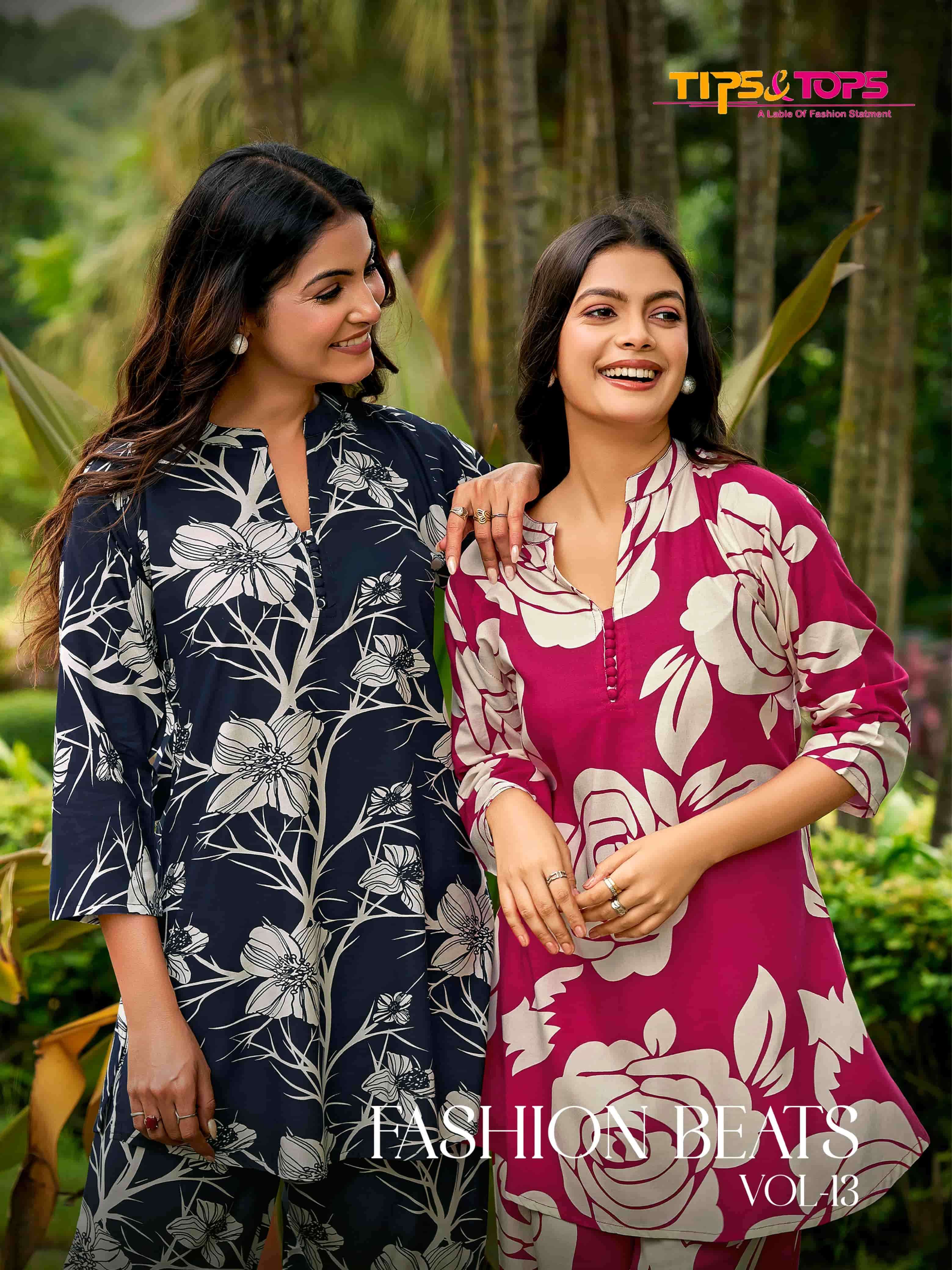 TIPS AND TOPS FASHION BEATS VOL-13 PURE RAYON PRINTED CO-ORD SET-00014