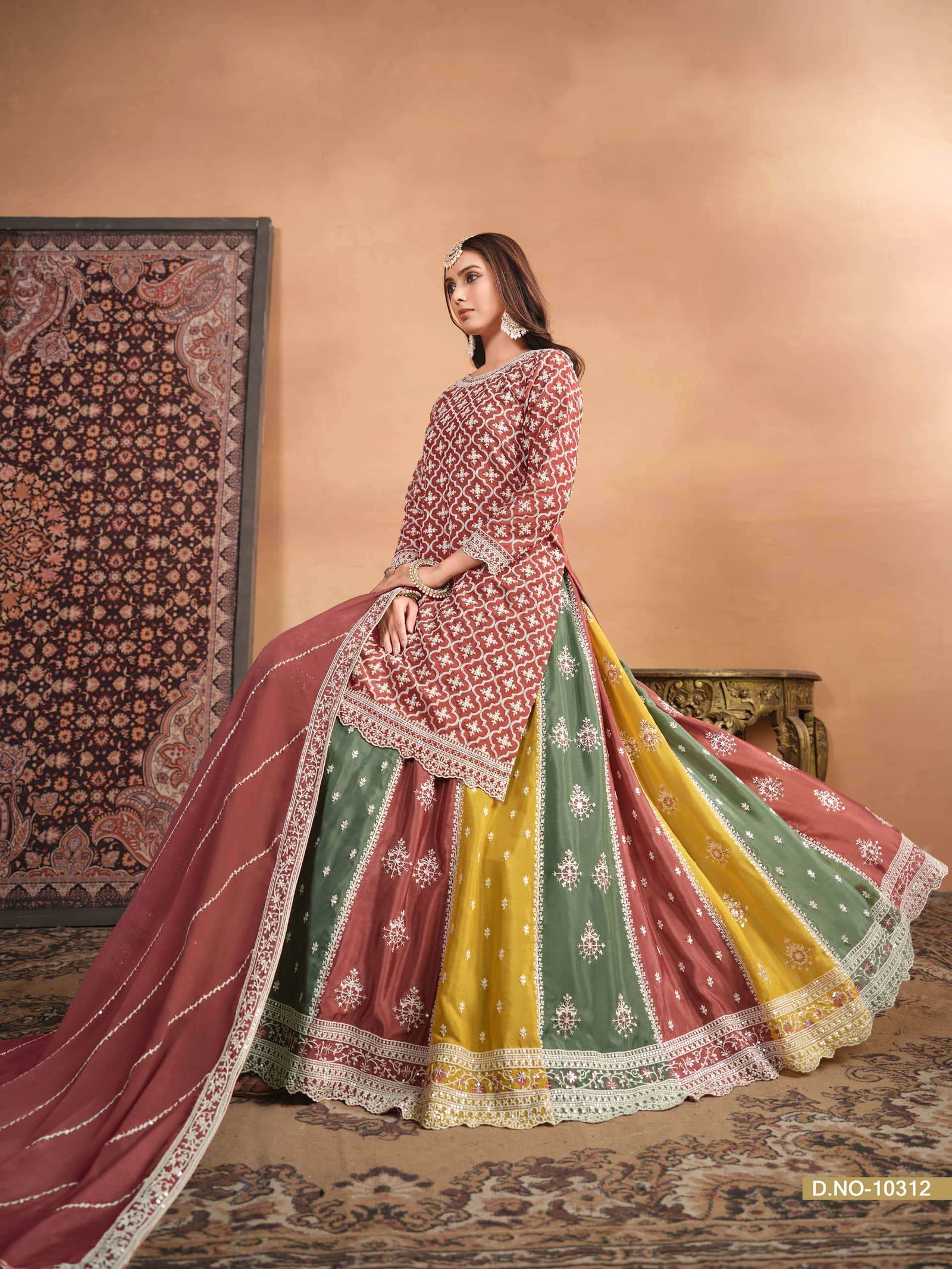 TWISHA ANJUBA VOL-31 PURE CHINON EMBROIDERY LEGENGAS-00274