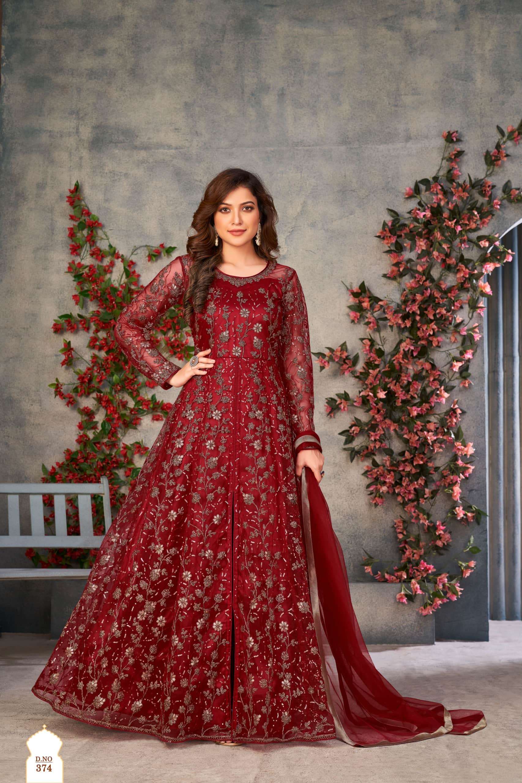 TWISHA ANJUBAA VOL-37 PURE NET EMBROIDERY DRESSES-00274