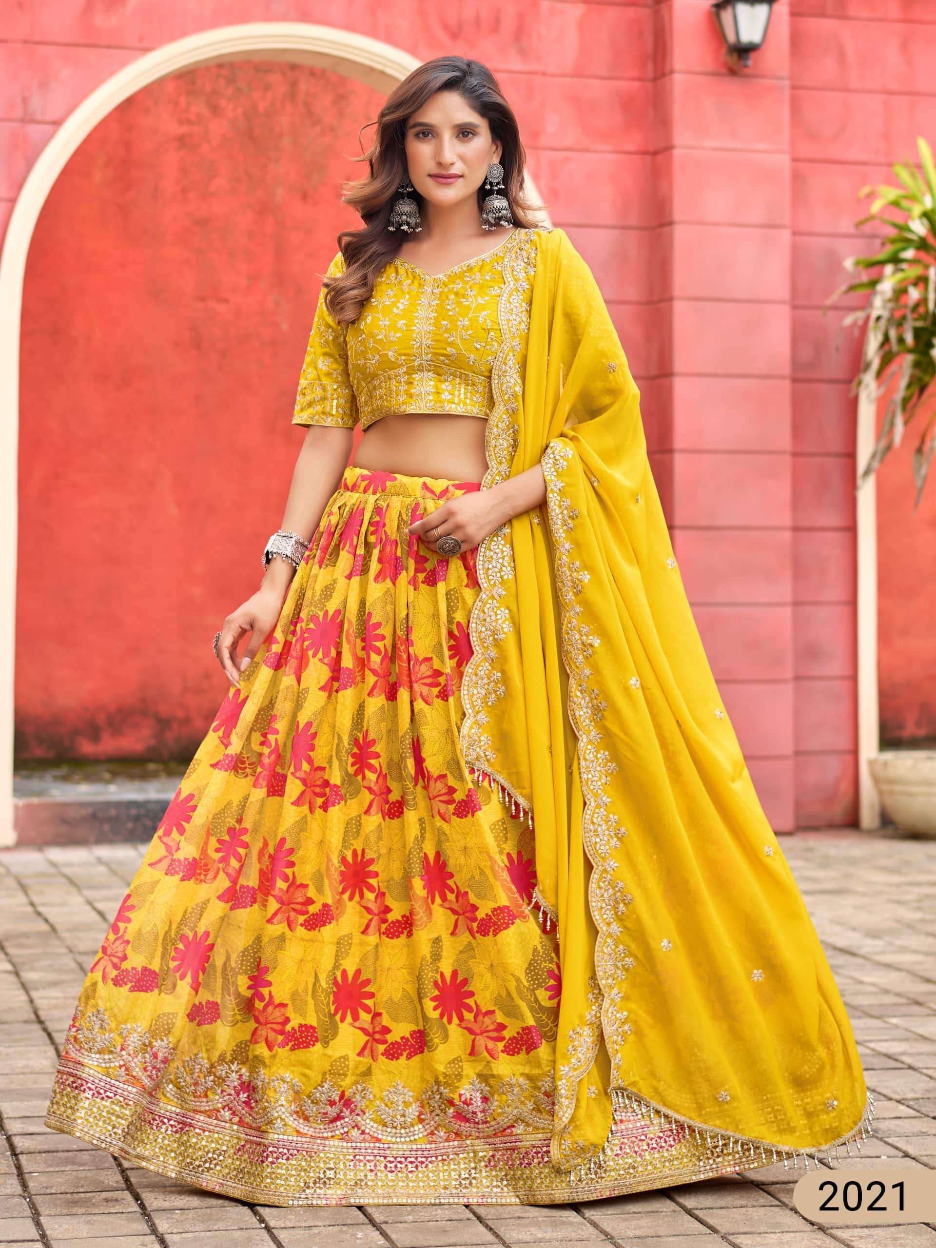 TWISHA MEHVISH VOL-22 2021 TO 2022 SEIRES PURE SILK EMBROIDERY LEHENGAS-00274