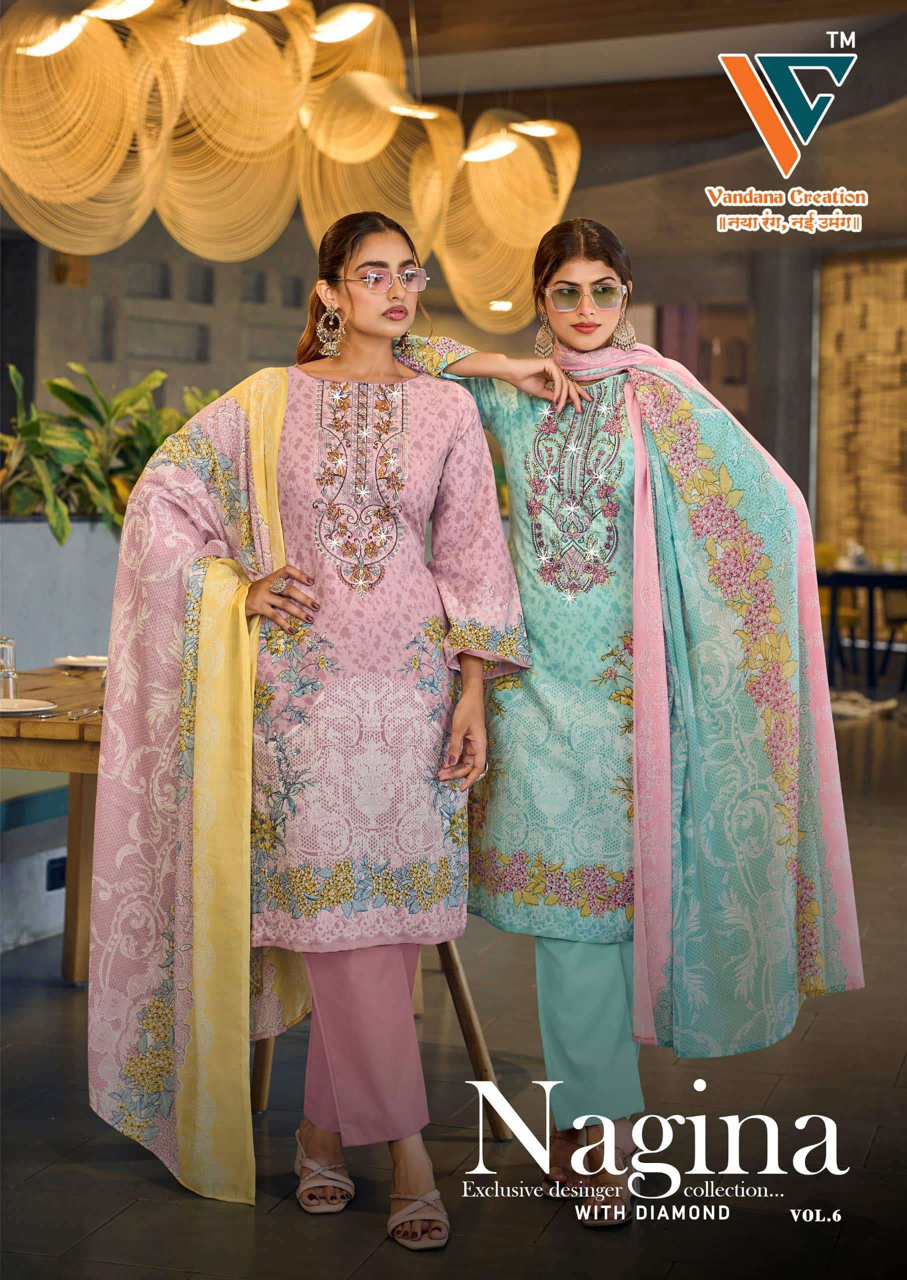 VANDANA CREATION NAGINA VOL-06 PURE COTTON PRINTED PAKISTANI DRESSES-00062