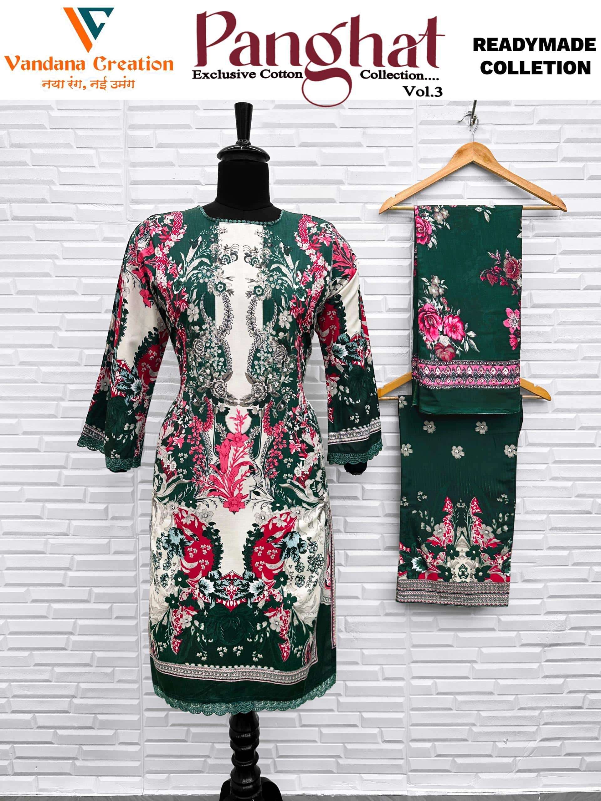VANDANA CREATION PANGHAT VOL-03 RM PURE COTTON PRINTED PAKISTANI DRESSES-00201