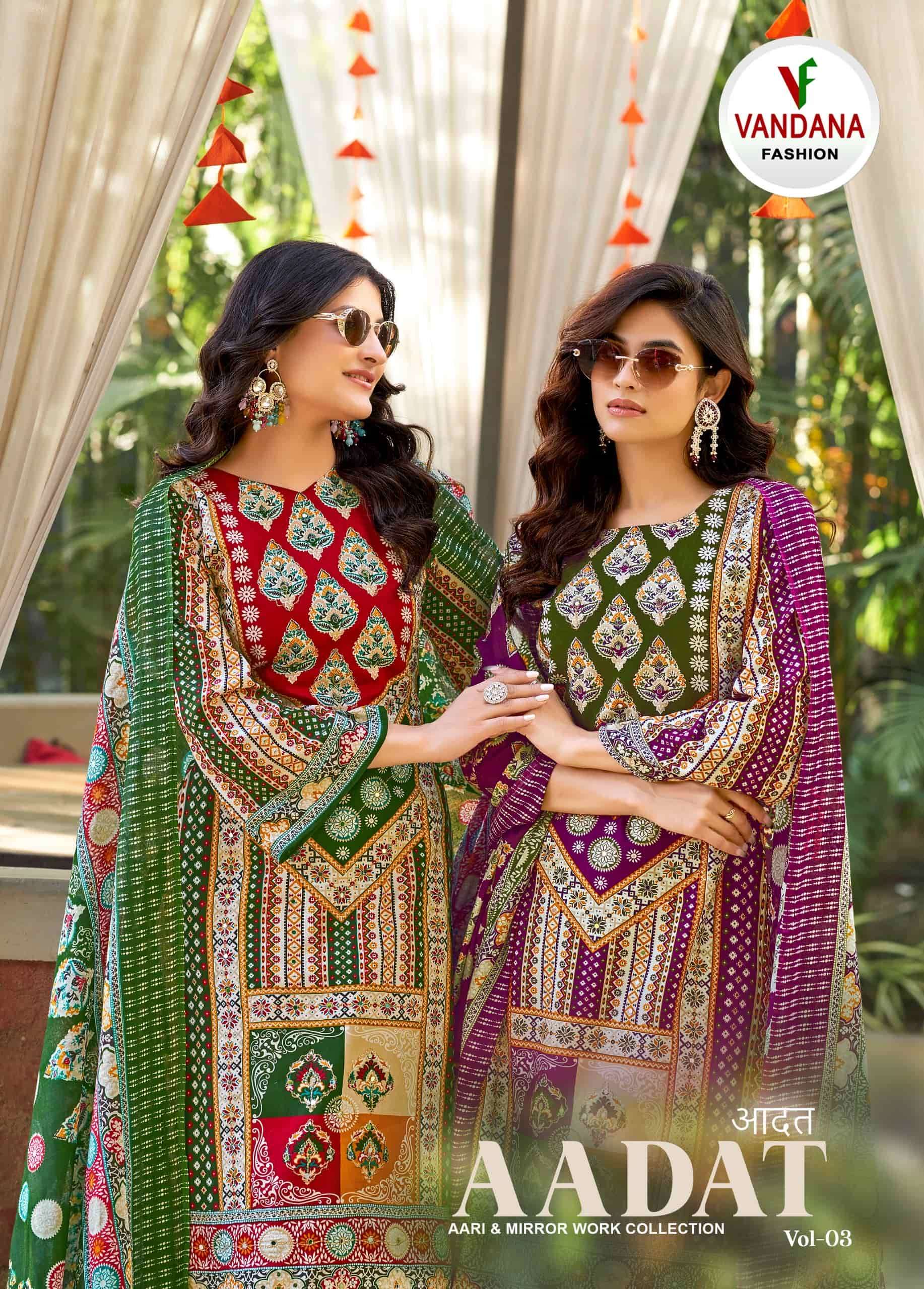 VANDANA FASHION AADAT VOL-03 PURE COTTON PRINTED DRESSES-00201