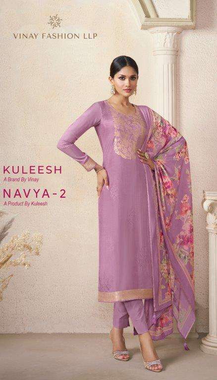 VINAY FASHION KULEESH NAVYA 2 74581 TO 74584 SERIES PURE VISCOSE JACQUARD DRESSES-00025