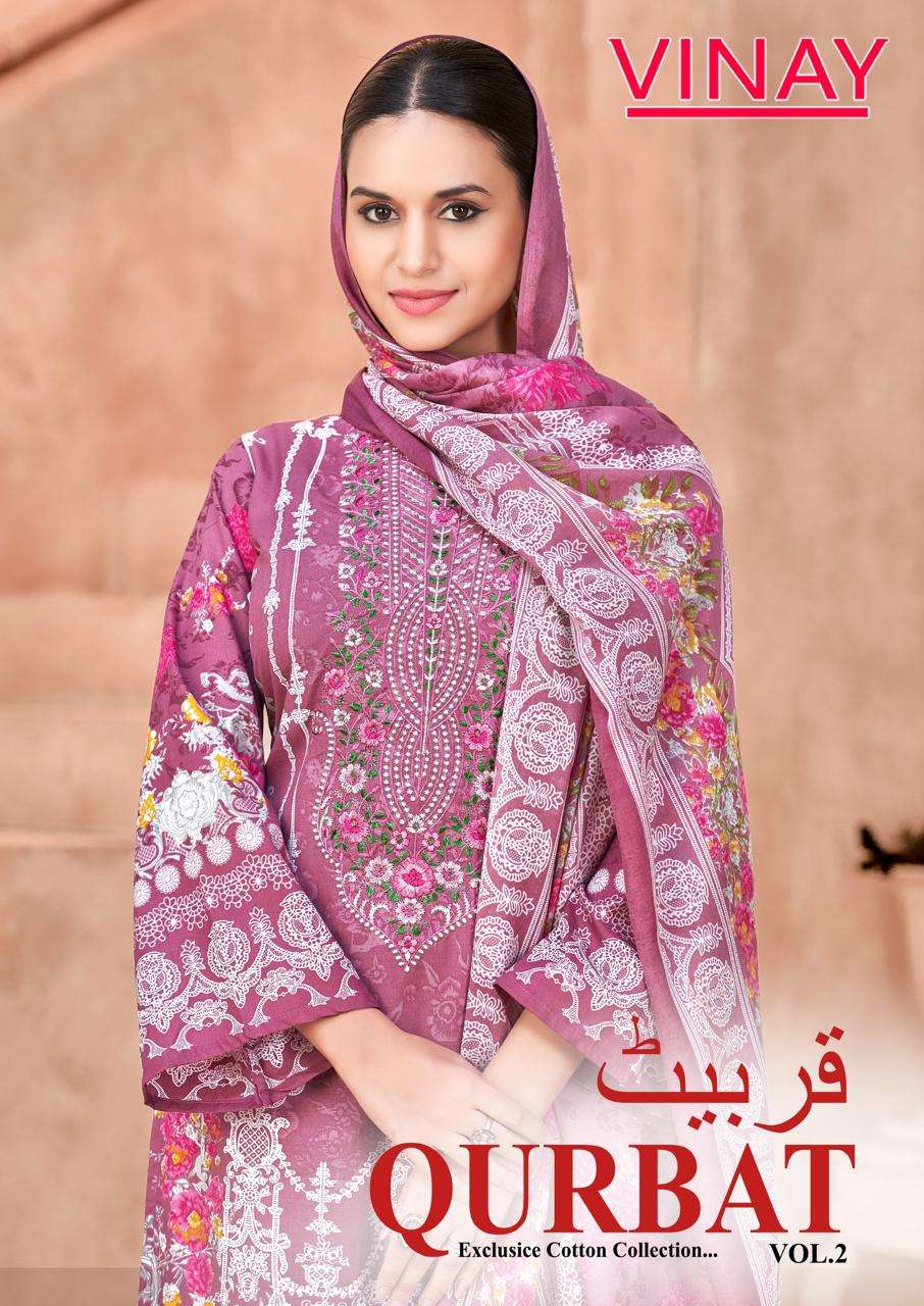VINAY QURBAT VOL-02 PURE COTTON EMBROIDERY PAKISTANI DRESSES-00011