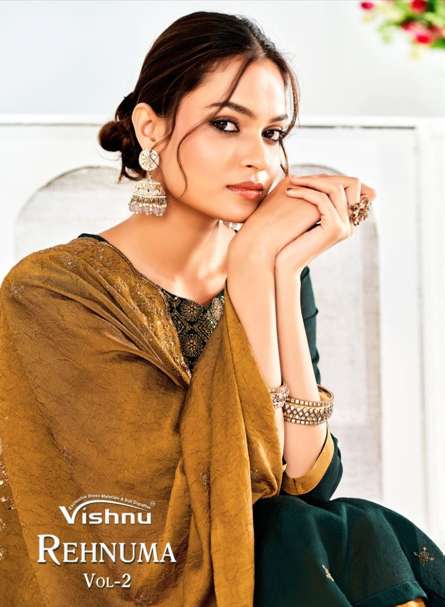 VISHNU REHNUMA VOL-02 PURE SILK CRUSH DRESSES-00011