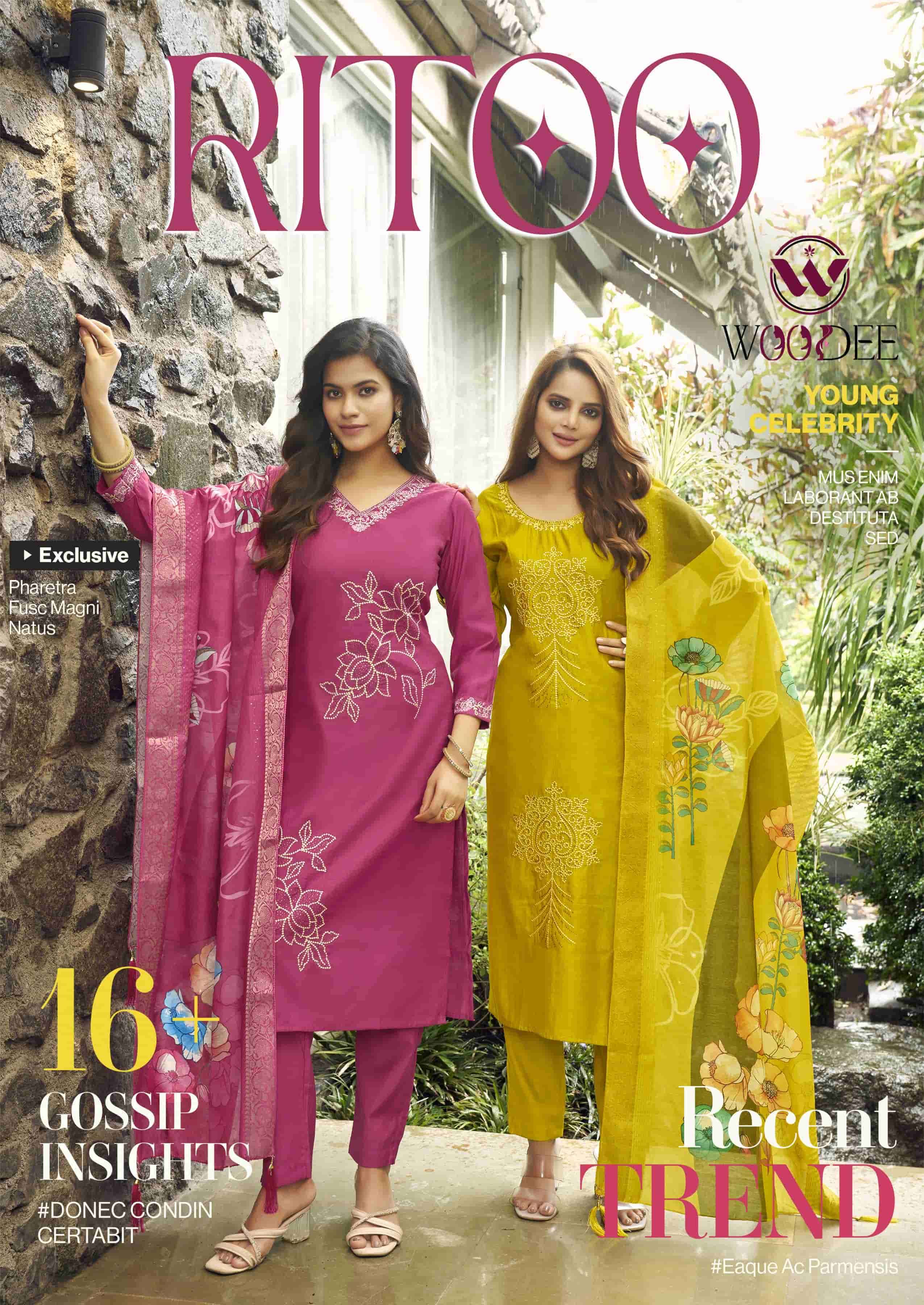 WOODEE RITOO 1001 TO 1006 SERIES PURE VISCOSE DRESSES-00140