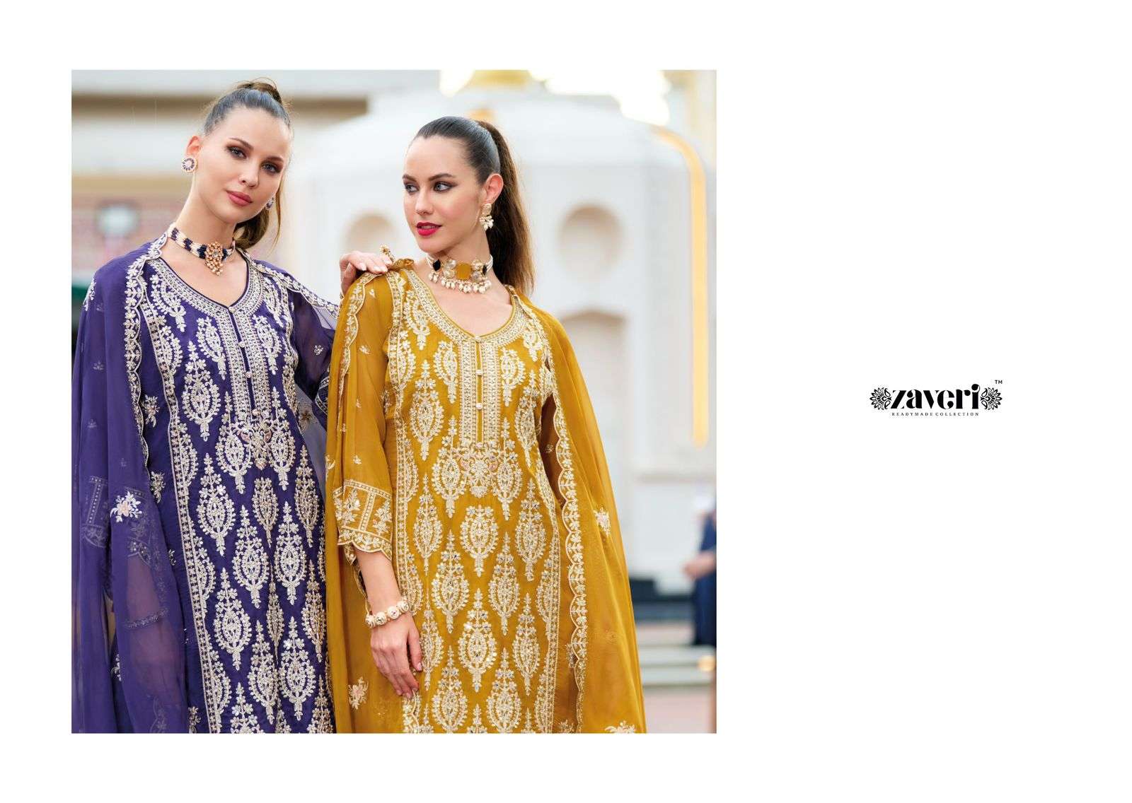 ZAVARI ANAYA VOL-2 1367 TO 1369 SERIES PURE ORGANZA EMBROIDERY DRESSES-00289
