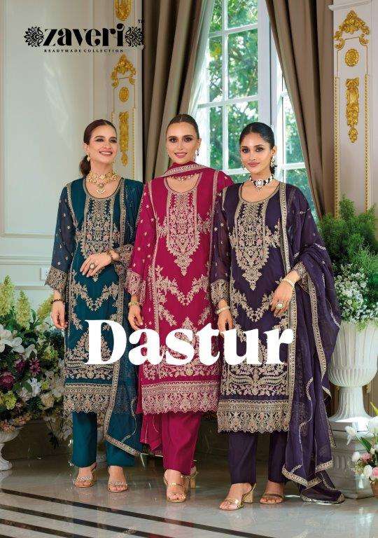 ZAVARI DASTUR 1891 TO 1893 SERIES PURE ORGANZA EMBROIDERY DRESSES-00289