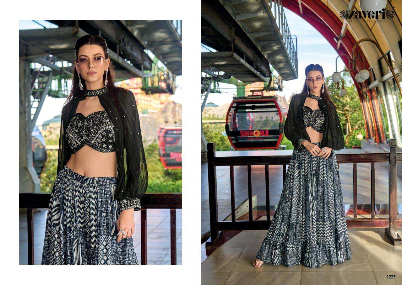 ZAVERI EVELYN 1225 SERIES PURE GROGETTE EMBROIDERY LEHENGAS-00289