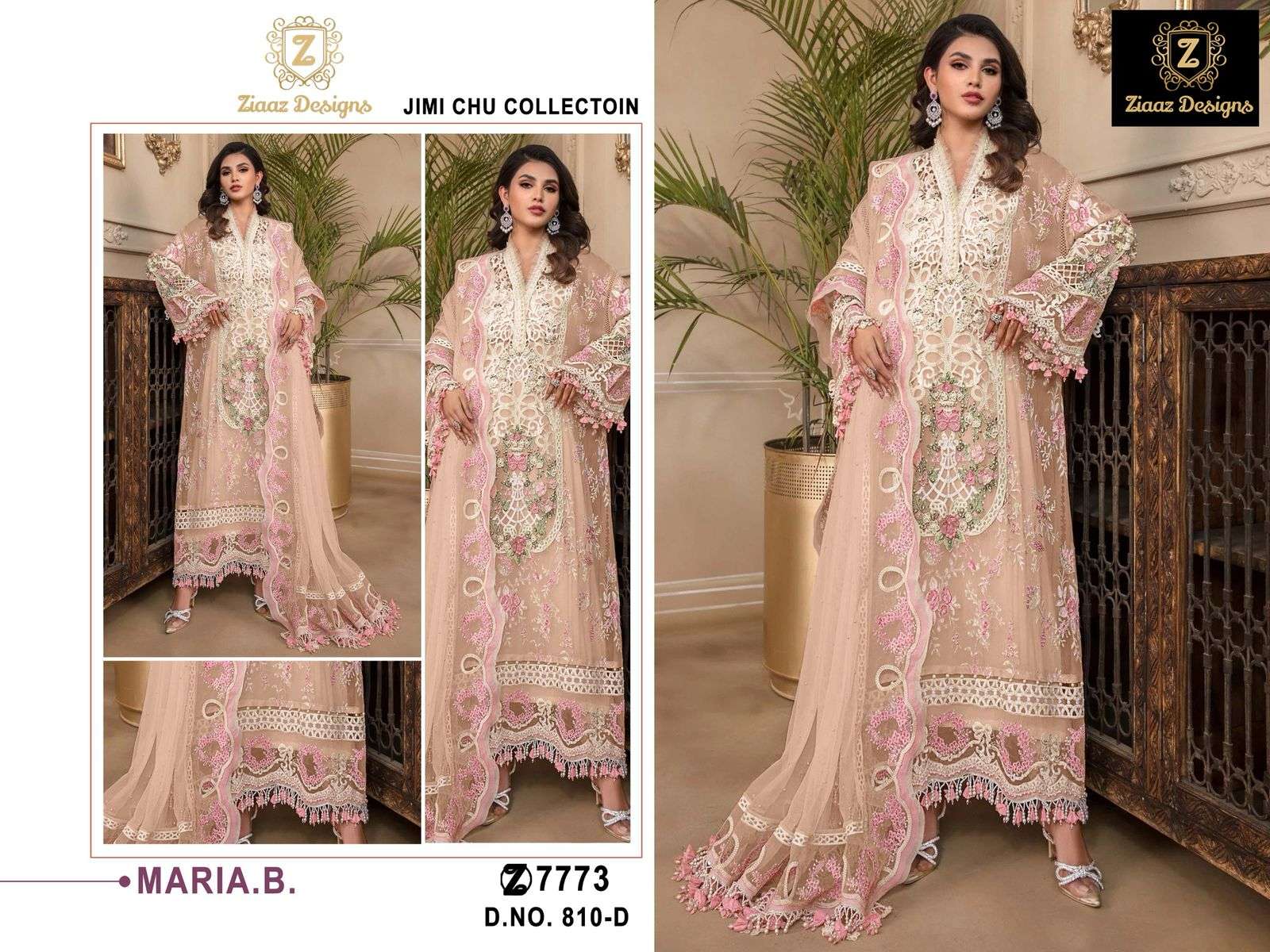 ZIAAZ 810  PURE JIMMY CHOO EMBROIDERY PAKISTANI DRESSES-00201
