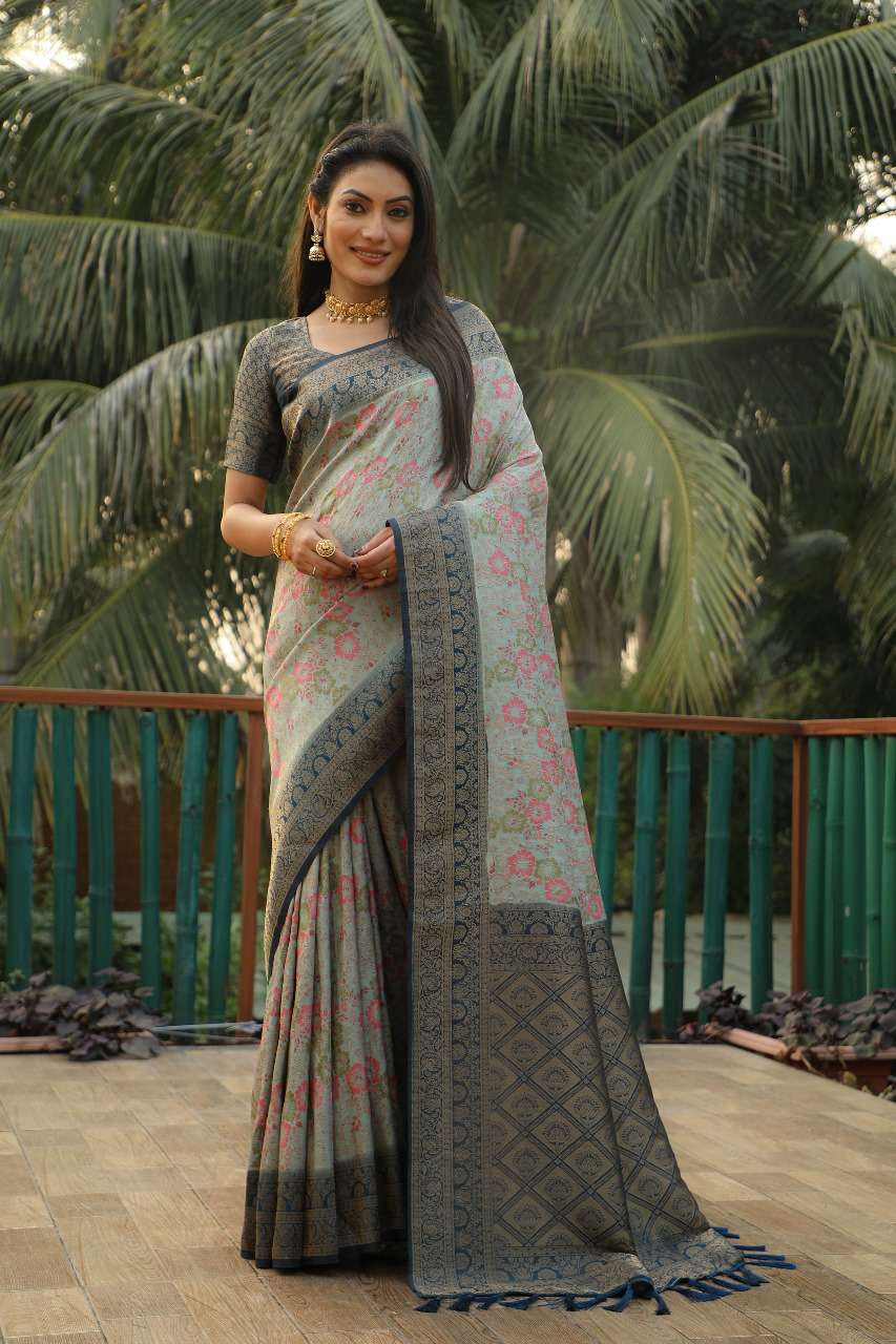 ZURIKA BY ASLIHOLESALE DESIGNER PURE KANJIVARAM SILK SAREES-00125